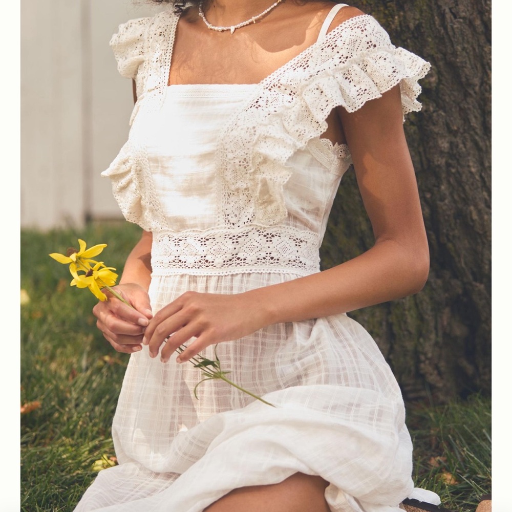 Anthropologie White Maxi